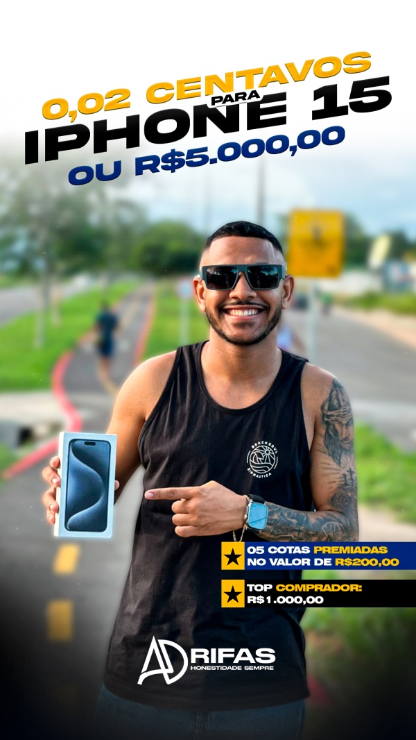 EDIÇÃO IPHONE 15 PRO MAX LACRADO OU 5 MIL NO PIX